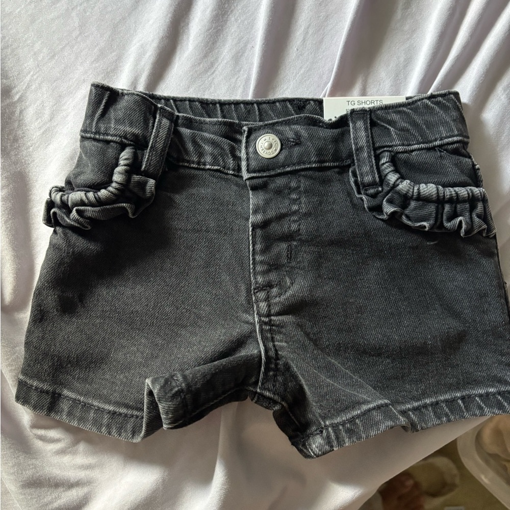 Toddler Black Jean Shorts